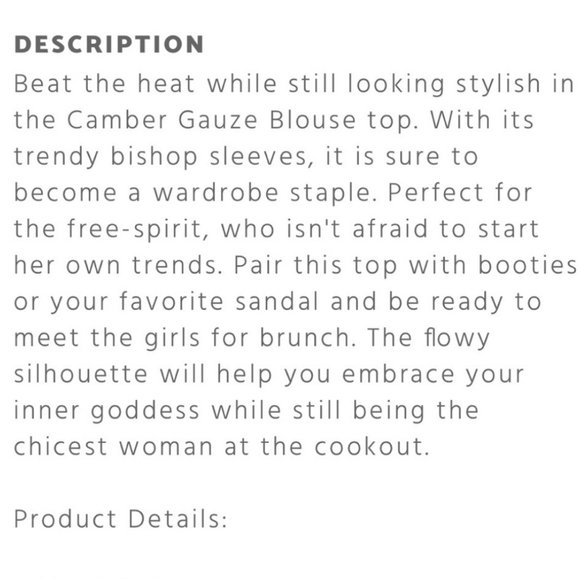 Johnny Was Camber Gauze Top - Picture 4 of 6